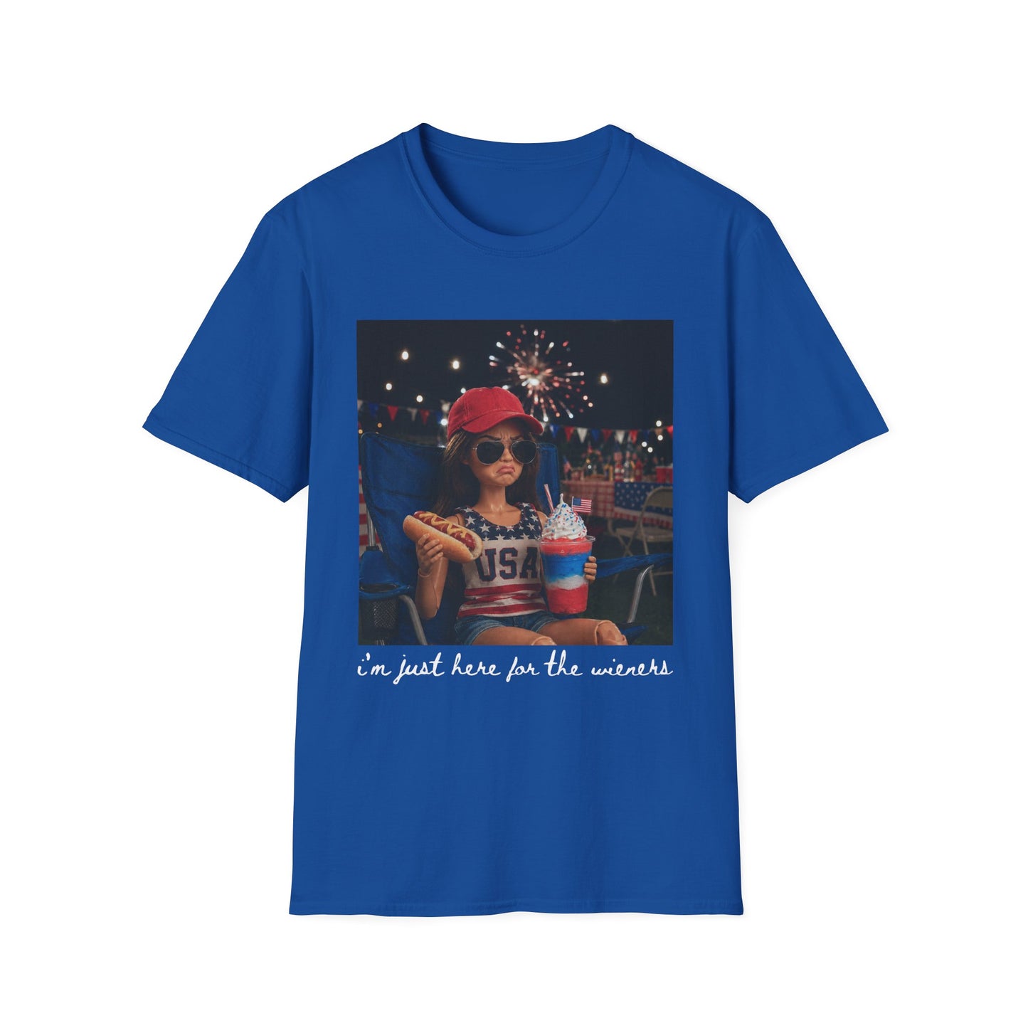 Fourth of July Vibes T-Shirt — "I'm Just Here for the Wieners"