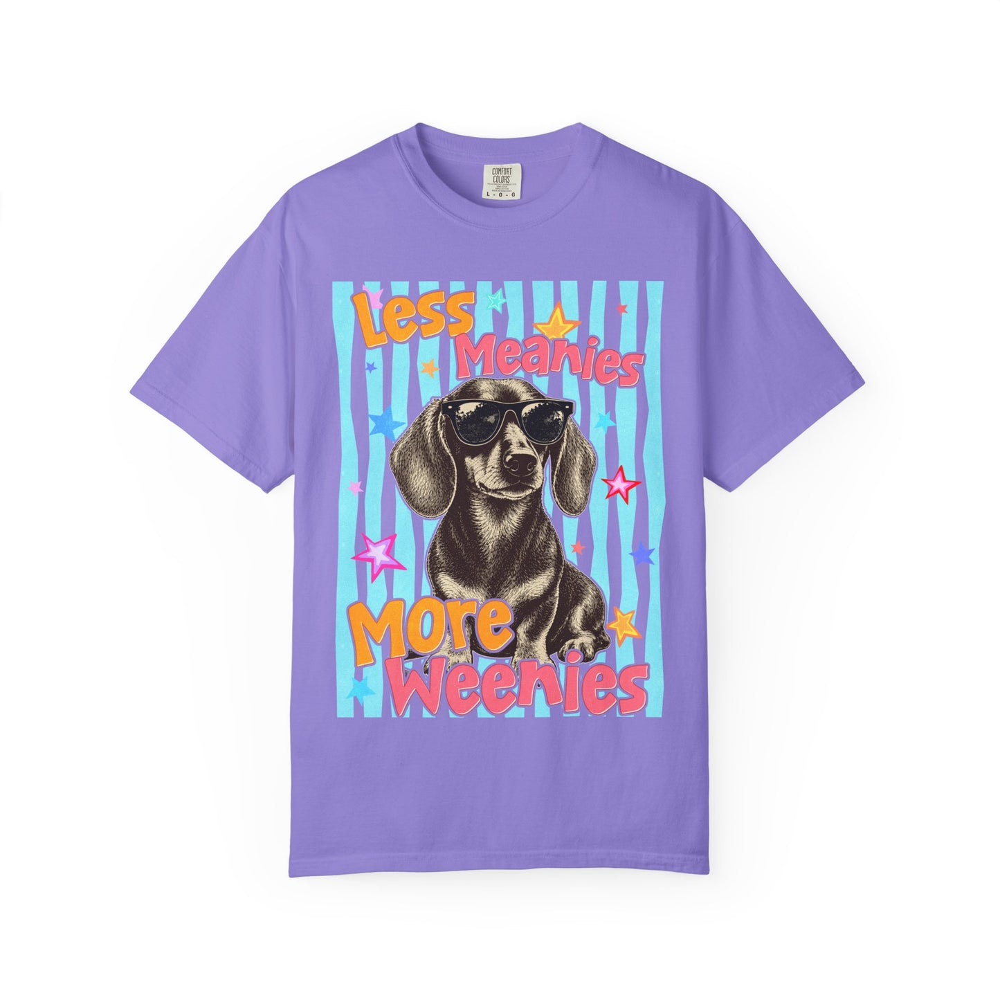 "Less Meanies, More Weenies" Cute Retro Dog T-Shirt