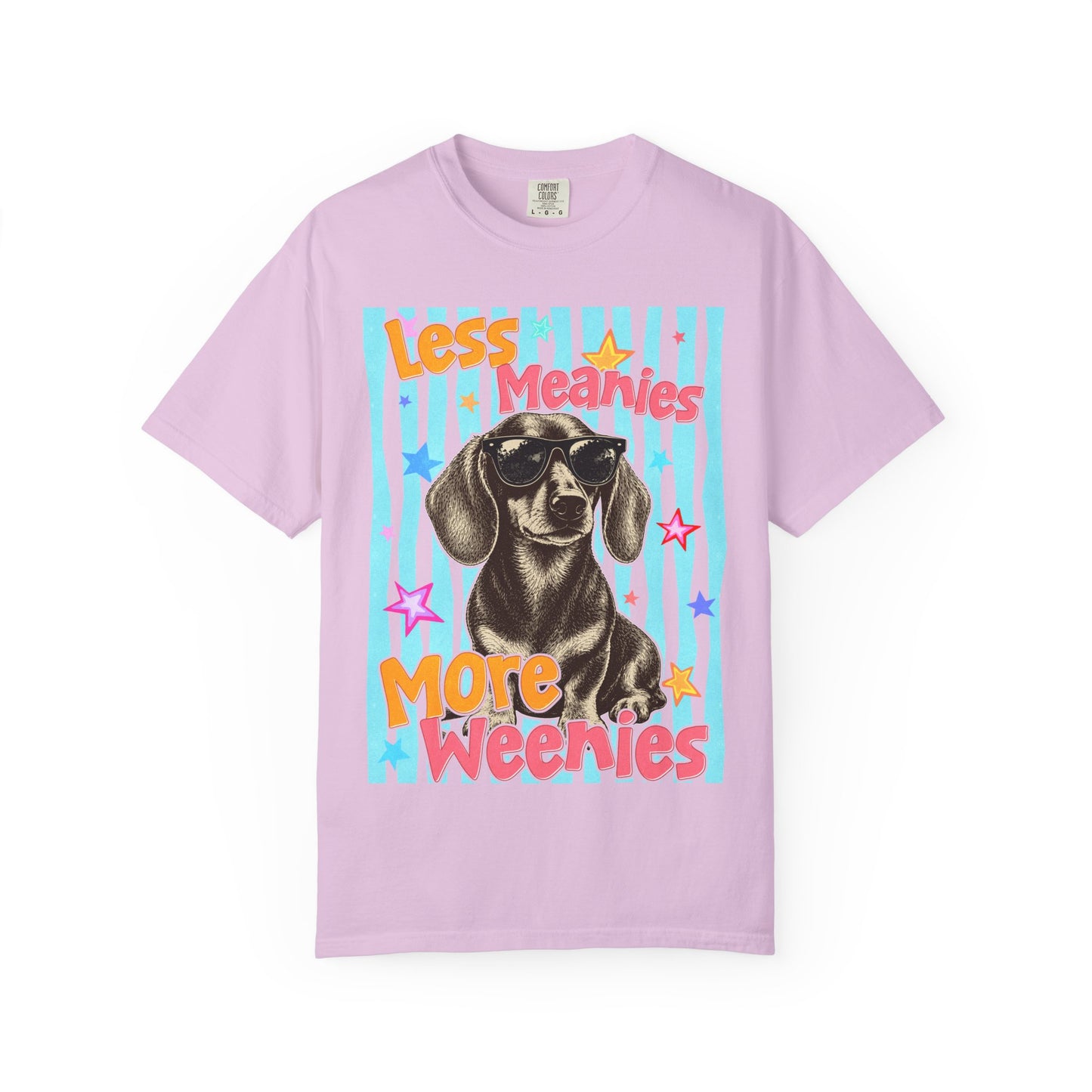 "Less Meanies, More Weenies" Cute Retro Dog T-Shirt