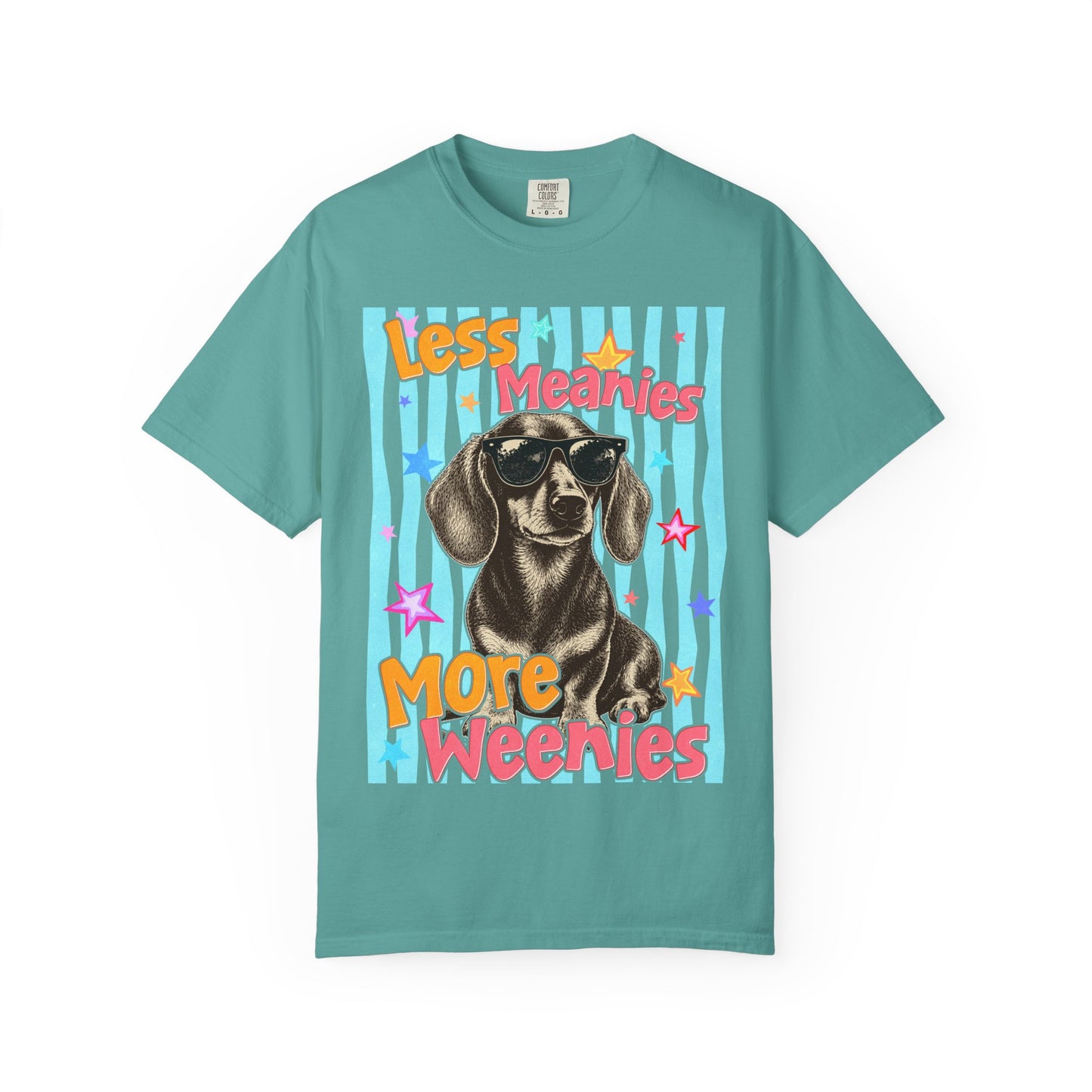 "Less Meanies, More Weenies" Cute Retro Dog T-Shirt