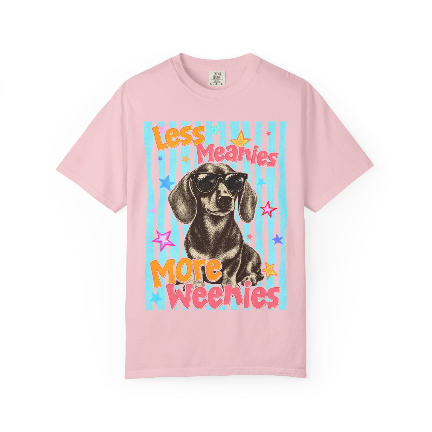 "Less Meanies, More Weenies" Cute Retro Dog T-Shirt